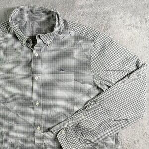 Vineyard Vines Performance Classic Fit Long Sleeve Gingham Button Down Men Sz XL